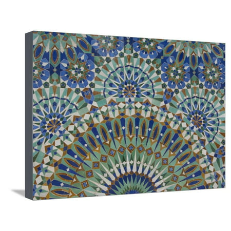 Close-Up of Mosaics in Hassan Ii Mosque, Casablanca, Morocco Stretched Canvas Print Wall Art By Cindy Miller