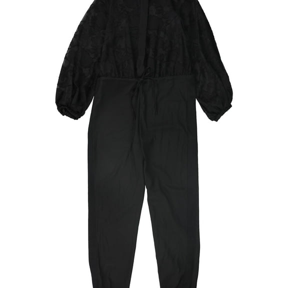 French Connection Womens Bessie Crepe Jumpsuit, Black, 0