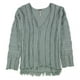 thumbnail image 1 of Free People suéter desgastado para mujer, verde, extra pequeño, 1 of 2