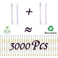 thumbnail image 4 of 4 Pieces Of Reusable Silicone Cotton Swabs, Washable Cotton Swabs, Ear Care, Cleaning, Makeup And Makeup Remover，Environmental Protection, 4 of 5