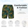 thumbnail image 5 of Lsque Mens Swim Trunks Jungle Leopard Yellow Pattern - Bathing Suit Compression Liner - Beach Swim Shorts Swimwear - (S-3XL) - Stretch Quick Dry -Medium, 5 of 9