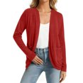 thumbnail image 2 of Rciityk Women's Open Front Long Sleeve Pocket Knit Cardigan, Lightweight, Size S-2XL, 2 of 7