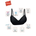 thumbnail image 6 of Hanes Womens Wireless Bra, Smooth Comfort Full Coverage Bra, Foam Cups, Convertible Bra Straps, 6 of 10