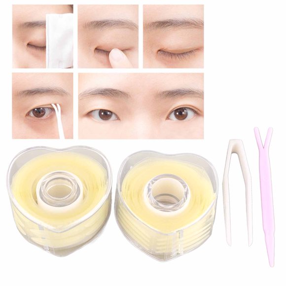 Eye Tape ,1200pcs Double Eyelid Tape, Eyelid Lifter Strips Unseen Self Adhesive Double Eyelid Strip Sticker Eye Makeup Tool