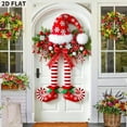 thumbnail image 5 of Christmas Elf Leg Door Decorative Background Cloth - Festive Door Banner, Cute Elf Leg Design for Holiday Party, Home Entrance & Christmas Decoration Accents, 70.8*35.4in, A, 5 of 7