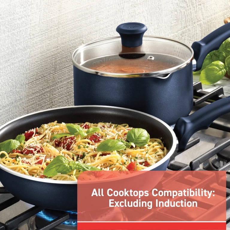 T-fal Cook & Strain Non-Stick 14-Piece Cookware Set, Recycled
