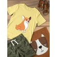 thumbnail image 3 of Cartoon Welsh Corgi Sitting T-Shirt Toddler -Image by Shutterstock,  3 Toddler, 3 of 4