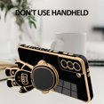 thumbnail image 2 of for Samsung Galaxy S21 Plus 5G Case Astronaut Plating Electroplate Luxury Elegant Case Camera Protector Kickstand Shockproof Protective Corner Back Cover Galaxy S21 Plus 5G Case -Black, 2 of 5
