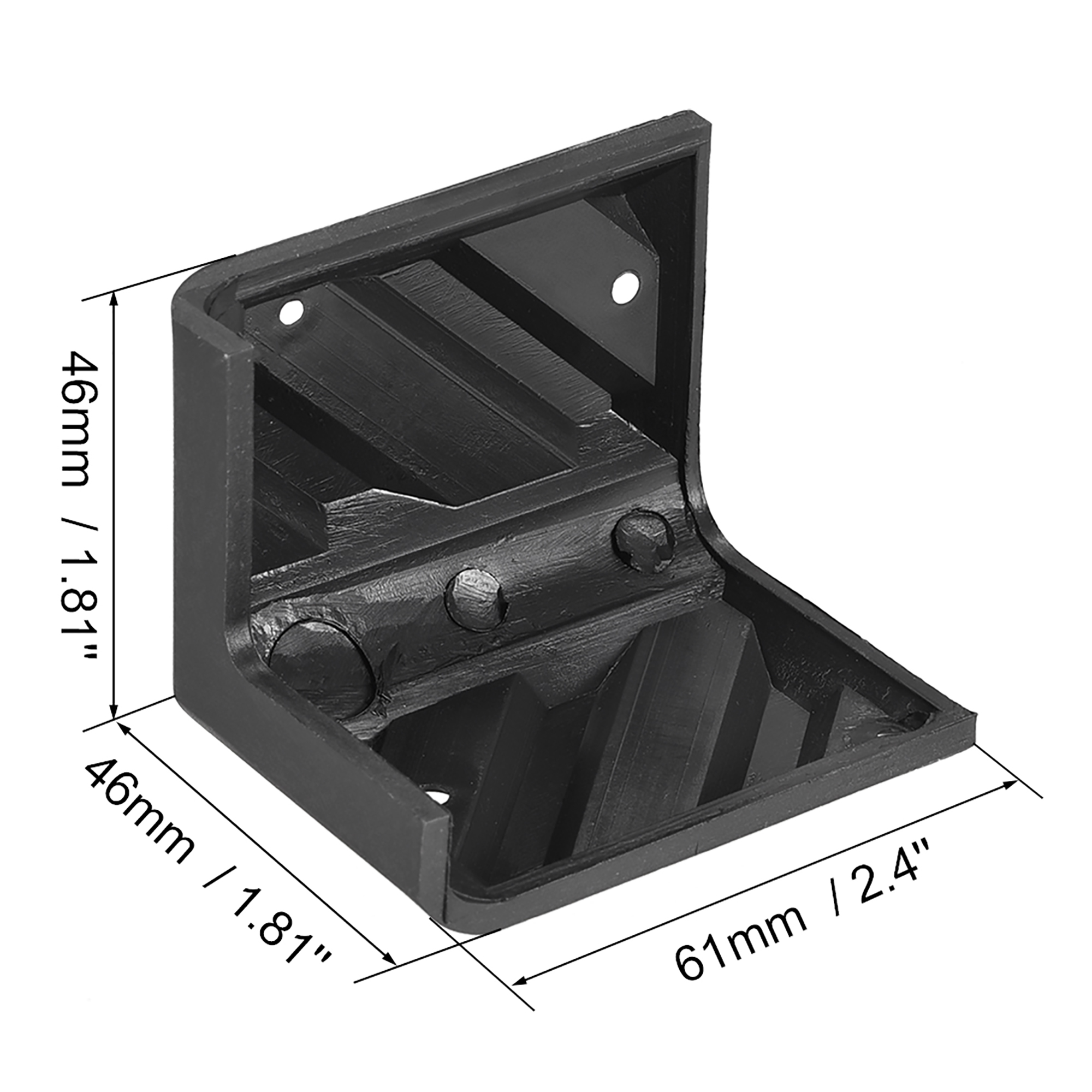 16 Coins De Protection En Plastique Noir Pour Enceintes Et Meubles - 4x3,5x3,5 Cm - Antichoc Et Anticollision