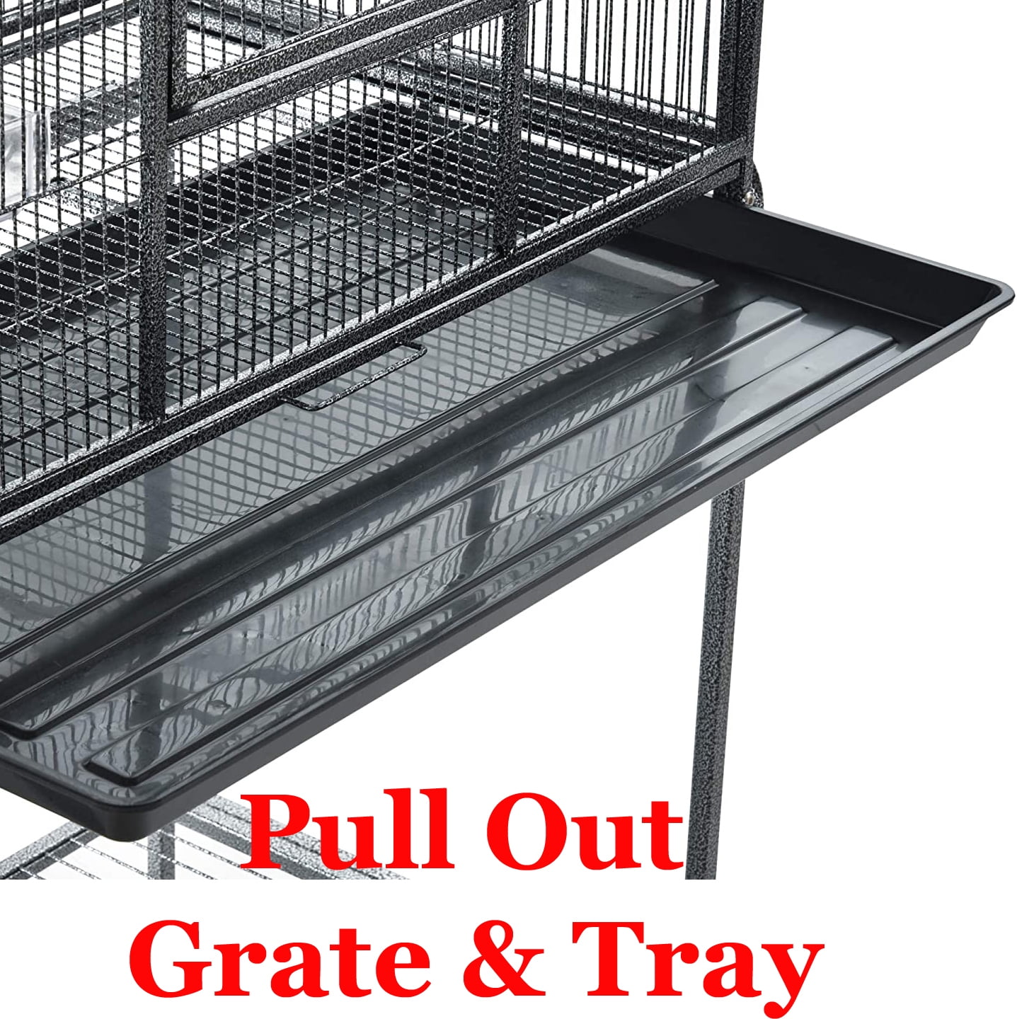 Deluxe X-LARGE Double Flight Bird House Breeding Breeder Cage With Center Divider Side Nest Box Doors Removable Rolling Stand Canary Parakeet Cockatiel Lovebird Finches