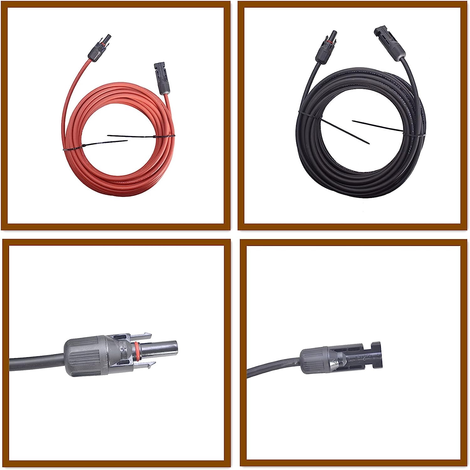 PET-U Solar Wire New Energy Extension Cord, 30FT 12AWG Solar Extension Cable Wire Solar Panel Extension Cable Wire with Male and Female Connector