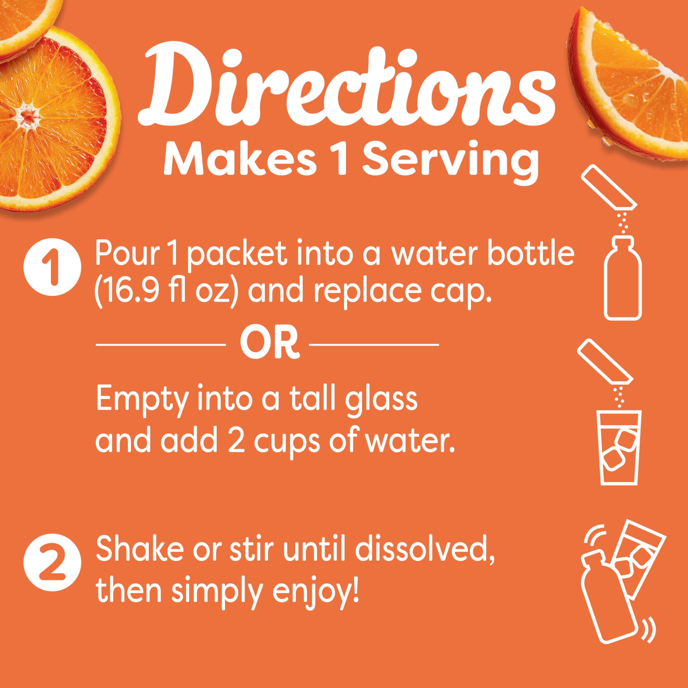 (3 pack) Crystal Light Drink Mix, 10 Packets, for Convenient On-the-Go Flavorful Hydration, Classic Orange Natural Flavor, Zero Sugar, 1.3 oz