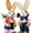 D, variant on Handmade Straw Rabbit Pair, 13.7 Inch Rustic Farmhouse Home Decor, Vintage Style Figurines, A