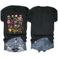 thumbnail image 4 of Aloohaidyvio Graphic T Shirts for Women,Summer Women's Vintage Flowers Shirt Spring Boho Floral Printed T-Shirt Sunflower 2024 Casual Graphic Tees Tops, 4 of 4