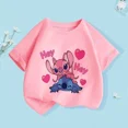 thumbnail image 3 of Camiseta de algodón con estampado de dibujos animados para niños y niñas de 1 a 9 años, ropa de verano para niños, camisetas de manga corta con cuello redondo de Disney, 3 of 5