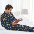 thumbnail image 6 of Pofeuu Undersea Animals Print Men's Long Sleeve Pajama Set Pijamas Para Hombres Pijamas Para Hombres Mens Pajamas Set-Large, 6 of 7