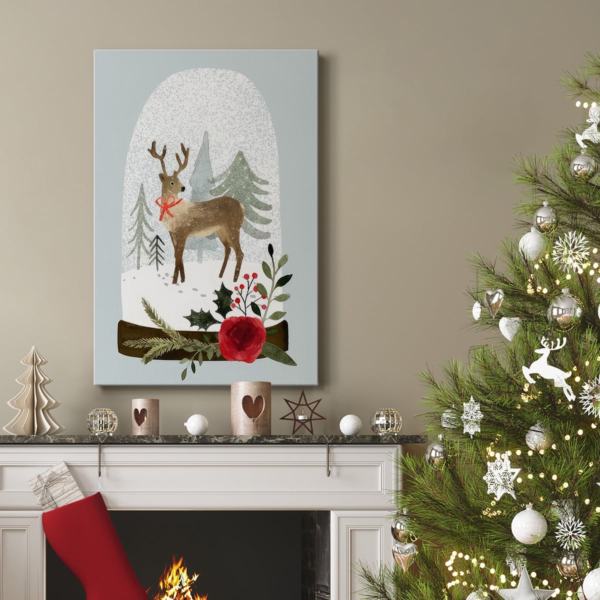 Snow Globe Village III- Gallery Wrapped Canvas