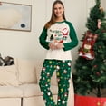 thumbnail image 5 of GYRATEDREAM Family Matching Christmas Pajamas Set Cotton Xmas Deer Snowflake Print Holiday Pajamas Sleepwear Dad Mom Kids PJs for 2XL(Mom) Green, 5 of 9