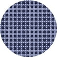 thumbnail image 1 of Ahgly Company Machine Washable Indoor Round Transitional Night Blue Area Rugs, 5' Round, 1 of 7