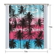thumbnail image 5 of Ocean Sunset with Palm Trees Shower Curtain Waterproof 72x72 Inches - Tropical Paradise Bath Curtain Machine Washable Quick-Dry with 12 Hooks Hotel Style Drapes, 5 of 5