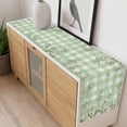 thumbnail image 4 of Watercolor Floral Table Runner - 72 Inch Long, Kitchen Dining Table Runner Dresser Scarves, Spring Flowers Leaves Botanical Green Plaid Farmhouse Decor for Coffee Tables Wedding Party Banquet, 4 of 8