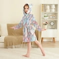 thumbnail image 4 of FORMRS Niños Bathrobe Unisex Hooded Robe Soft Plush Pajamas Sleepwear, Size 4-6T, Art Pattern, 4 of 7