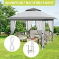 thumbnail image 2 of Kojooin 12X12 FT Pop Up Gazebo, Pop Up Canopy Tent with Mosquito Netting, Outdoor Canopy Tent with Wheeled Carrying Bag, Curtains, Adjustable Height for Patio Garden Backyard Deck, 2 of 9