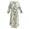 thumbnail image 3 of Robes pour Femmes Mode Décontractée Imprimée Col Boutonné Manches Longues avec Poches Noir L, 3 of 4