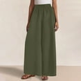 thumbnail image 7 of Save On Women's Wide Leg Long Pants Pure Basic Trousers High Waisted Sweatpants Pull On Stretch Yoga Pant Baggy Relaxed Fit Trouser Dressy Flowy Summer Beach Loose Trousers, 7 of 7