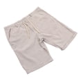 thumbnail image 4 of LULULION Men Gym Linen Shorts Grey Comfortable Adjustable Waist Casual Pants, 4 of 8
