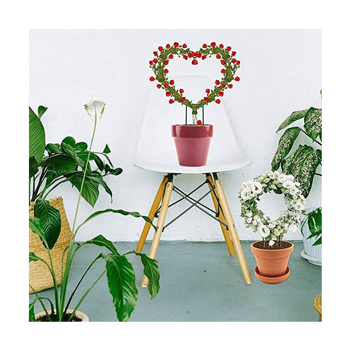 Garden Trellis for Climbing Plants,Metal Small Plant Trellis,Plant Support Stakes for Vines