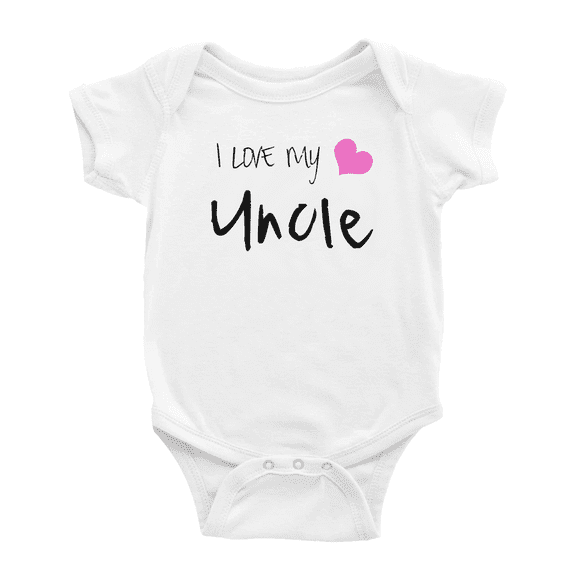 I Love My Uncle Funny Baby Outfits For Boy Girl