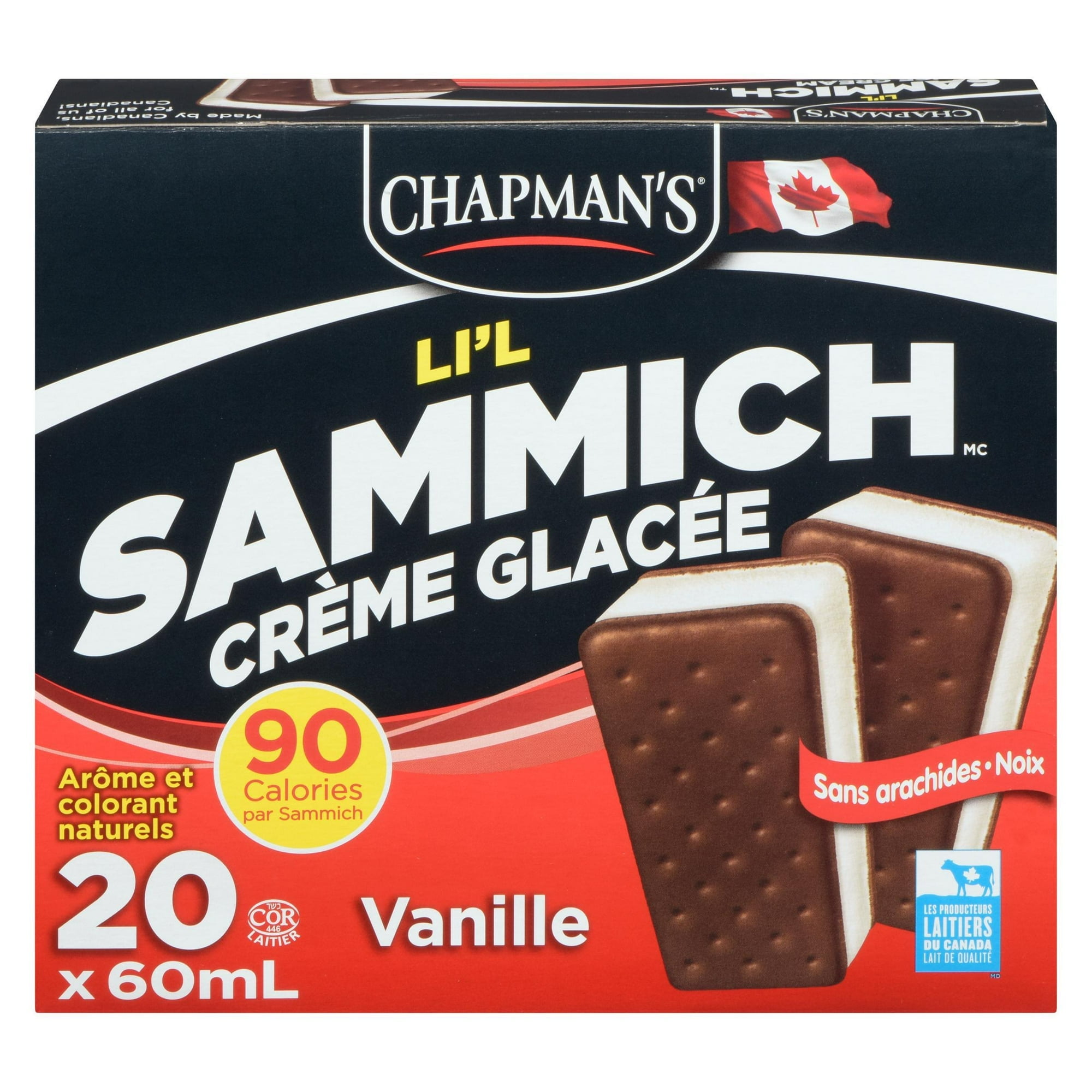Chapman's Li'l Sammich Vanilla Ice Cream in a Box, 20 x 60mL
