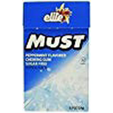 - Elite Must Chewing Gum Peppermint Sugar Free 0.9 oz (Pack of 8)