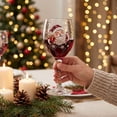 thumbnail image 4 of Christmas 2D Wine Glass Collection Gift Box Set, 6 Assorted Xmas Pattern Stemmed Goblet, Festive Printed Glassware for Wine Cocktails Holiday Party Table Decor, 4 of 6