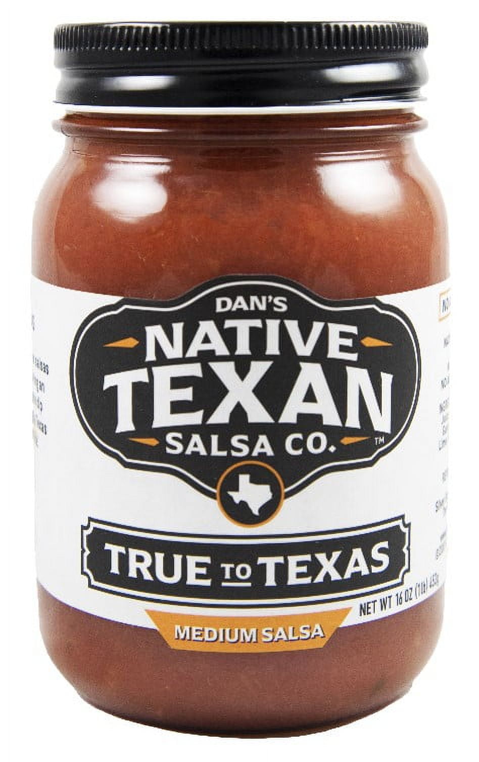 (3 pack) Native Texan True To Texas Medium Salsa, 16 oz Jar