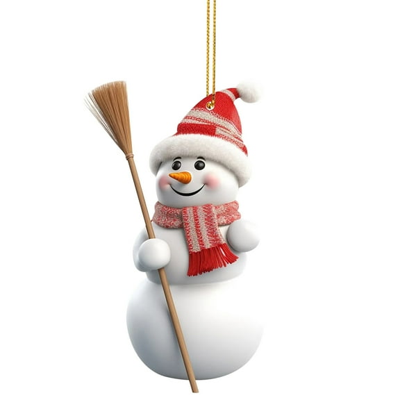 WEGFTDUOP Christmas Ornament Unique Christmas Snowman Decoration Acrylic Hanging Pendant Christmas Tree Holiday Decoration