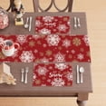 thumbnail image 3 of Red Let it Snow Snowflake Winter Christmas Xmas Placemats Set of 4 Table Mats for Party Home Kitchen Dining Table Decorations 12x18 Inch, 3 of 5