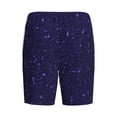 thumbnail image 4 of Picia Glittering Purple Starfield Pajama Shorts for Men, Men's Pajama Bottoms, Sleepwear,Short Pajama Pants-XX-Large, 4 of 9