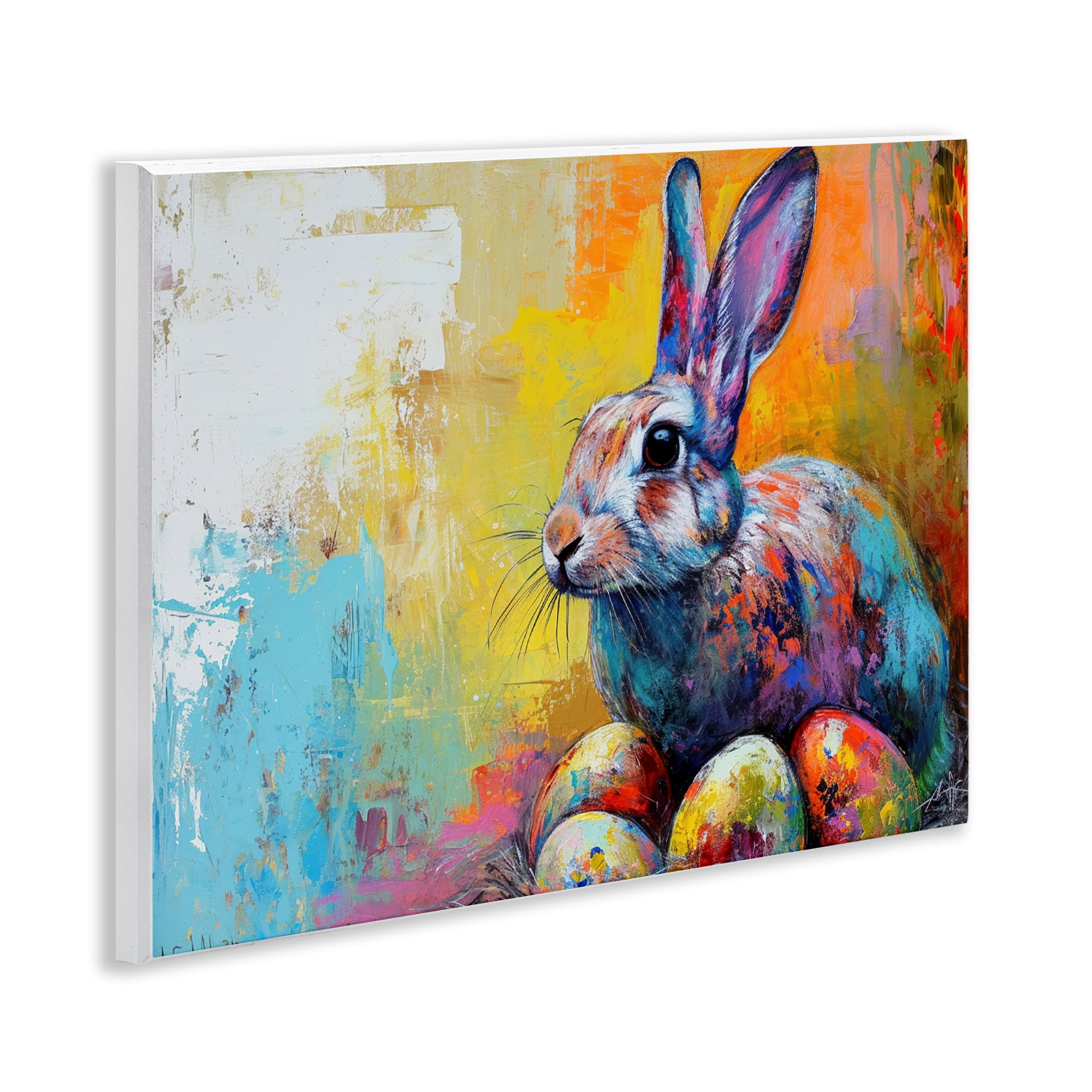 Stupell Industries Easter Joy Abstract Holiday Painting Unframed Art Print Wall Art, 14 x 11
