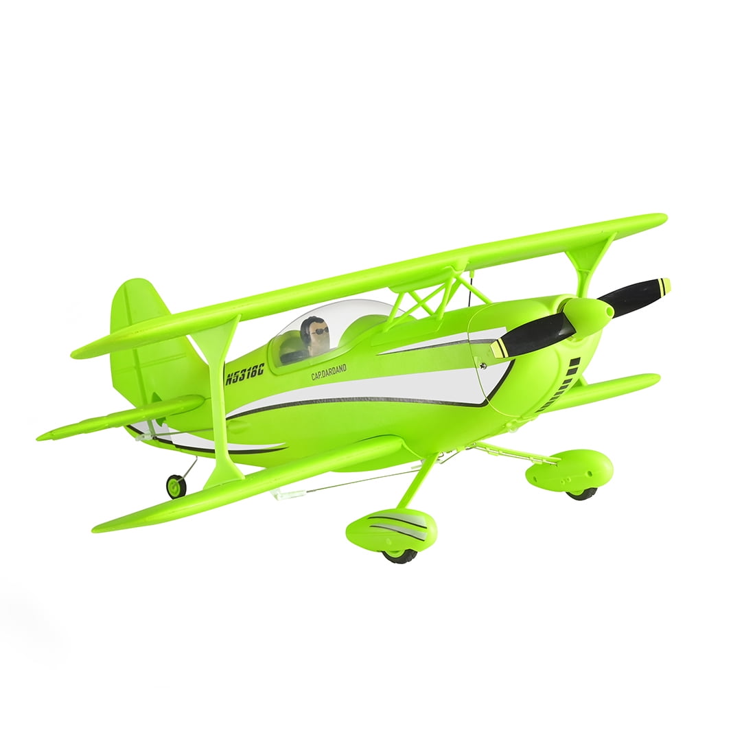 RC Aircraft, XK A310 Beech D17S 2.4G 4CH Quick-Release EPP Scale RC Fixed-Wing Aircraft Model, 400mm-Wingspan 3D/6G Realistic Bi-Wing Plane, Gift for Adults Beginners (RTF/Green)