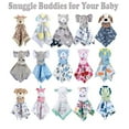 thumbnail image 6 of Baby Essentials Minky Doll Animal Snuggler Blanket for Newborns, Infants, Toddlers, Cuddling, Naptime and Bedtime in Thank Heaven Elephant, 6 of 6
