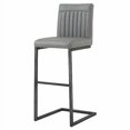 thumbnail image 2 of New Pacific Direct Ronan PU Leather Bar, Set of 2 Bar & Counter Stools, Antique Graphite Gray, 2 of 4