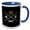 Blue/White, variant on 3drose, Nevada State Abbreviation, Statehood, Flag Art on Black Background., 11oz Magic Transforming Mug