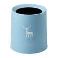 thumbnail image 5 of Deer Trash Can, Cute Animal Design Small Wastebasket for Desk, Bedroom & Office with "Put Trash Where It Belongs" Message, Decorative Bin Blue, 5 of 6