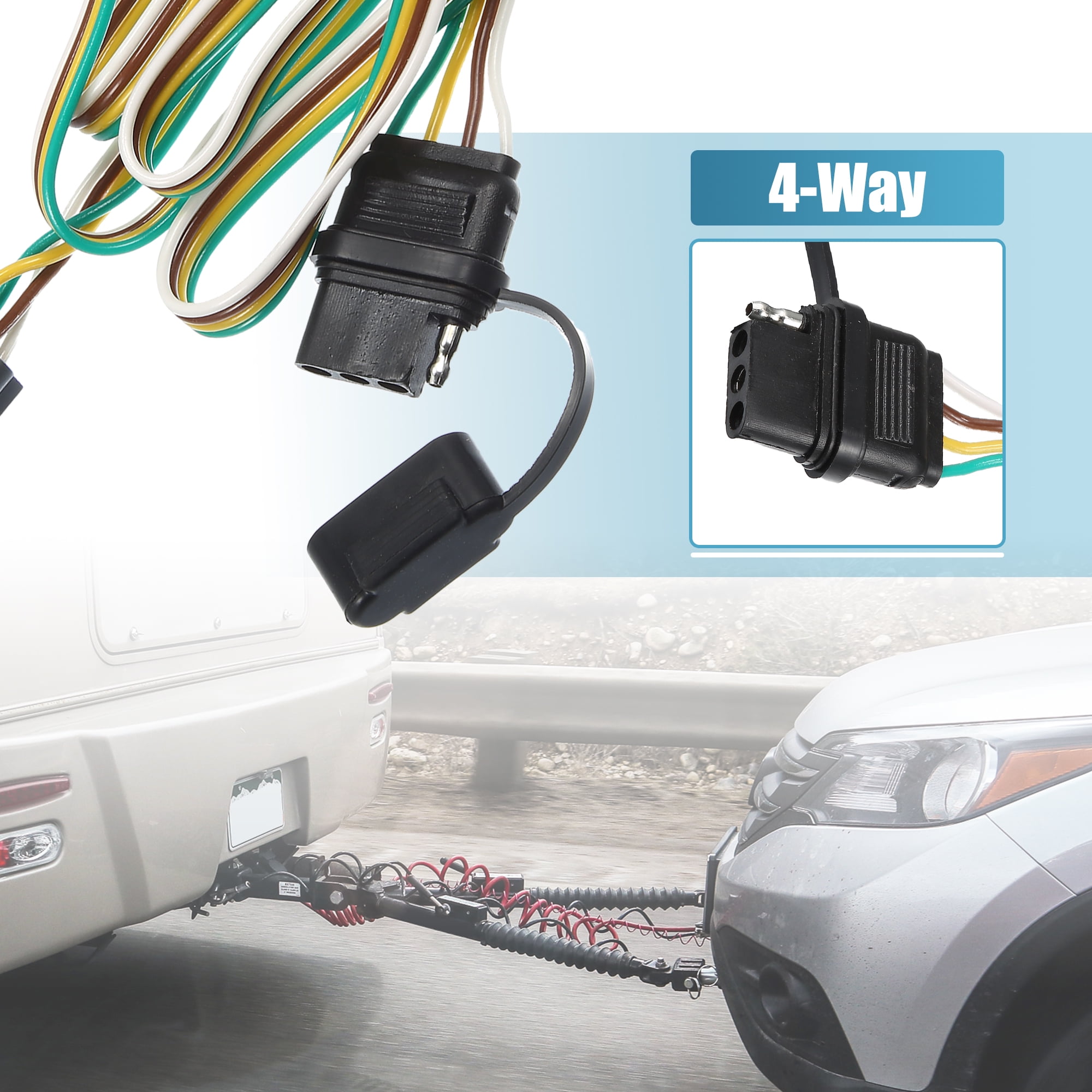 Unique Bargains 4 Pin 4 Way Trailer Wiring Harness Kit for Chevrolet and for GMC Vehicles