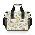 thumbnail image 7 of FORMRS Insulated Cooler Bag 24 Cans Capacity Soft Leakproof Lunch Box with Side Pockets, Purple Birds Teapots, 7 of 7