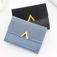 thumbnail image 5 of Lady Money Clip PU Leather Multiple Card Slots Credit Card Bag Money Bags Card Holder Women Purse Short Wallet GREY, 5 of 8