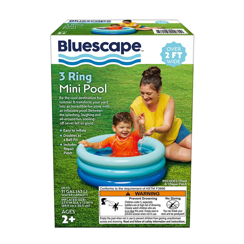 Bluescape Blue 3 Ring Mini Pool