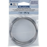 Remembrance Memory Wire Bracelet .62mm .25oz-Bright - 60 Coils, Pk 3, Beadalon